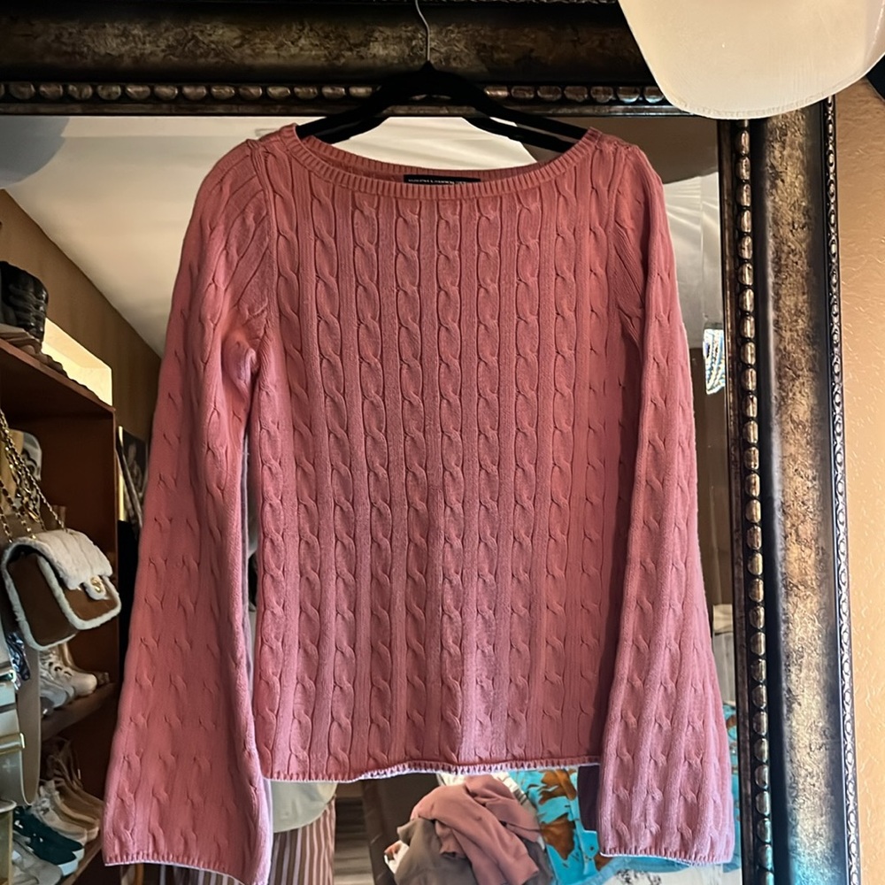Ralph Lauren sport bell sleeve cableknit sweater - Picture 7 of 10